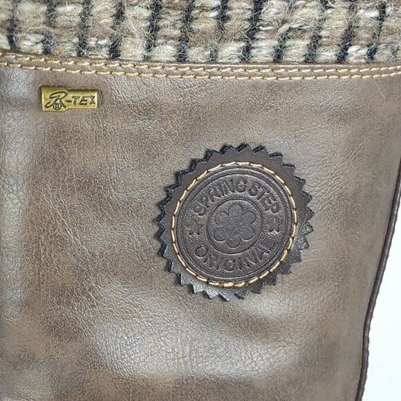 Spring Step Women's Ababi EU38 US7,5 Brown Leather Knitted lined winter Boots - Picture 14 of 15